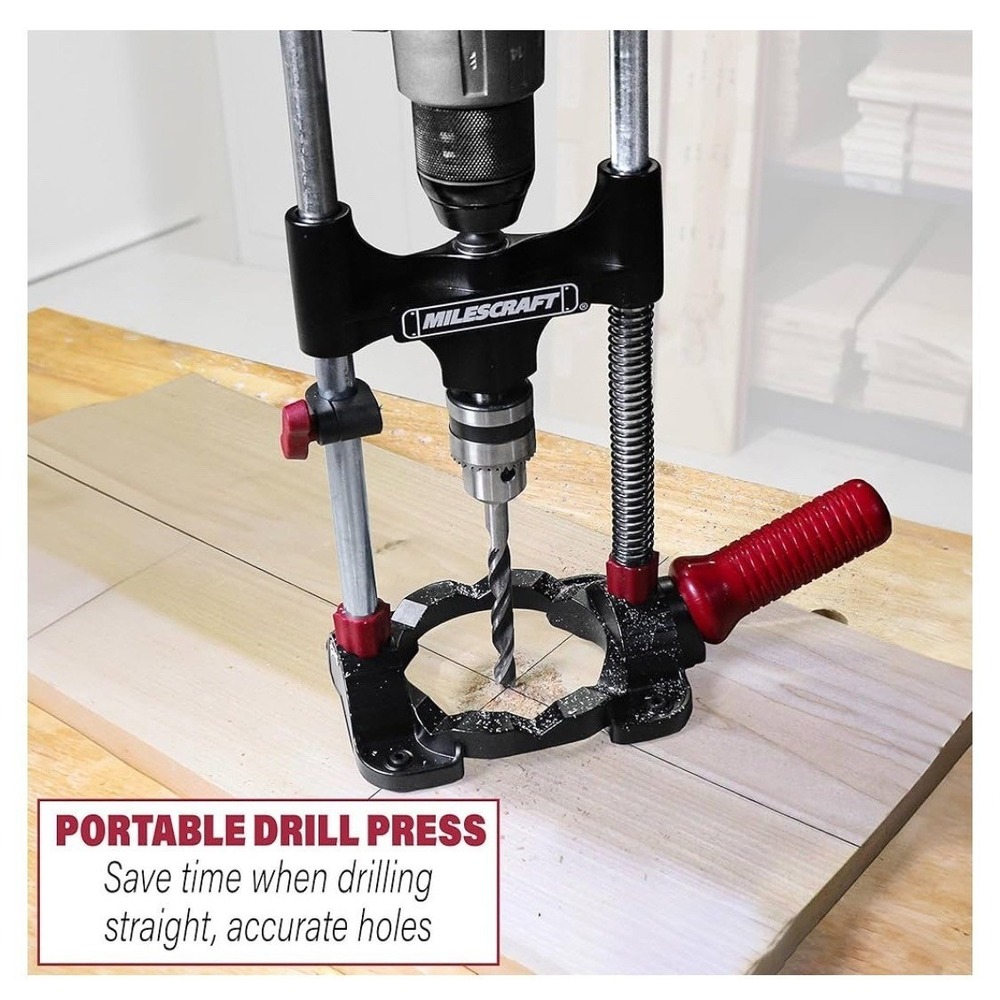 Milescraft 1318 DrillMate Portable Drill Press Guide with 3/8 inch Keyed Chuck - Picture 3 of 8